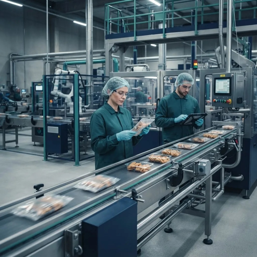 Operación del sector Alimentos apoyada con agentes de IA